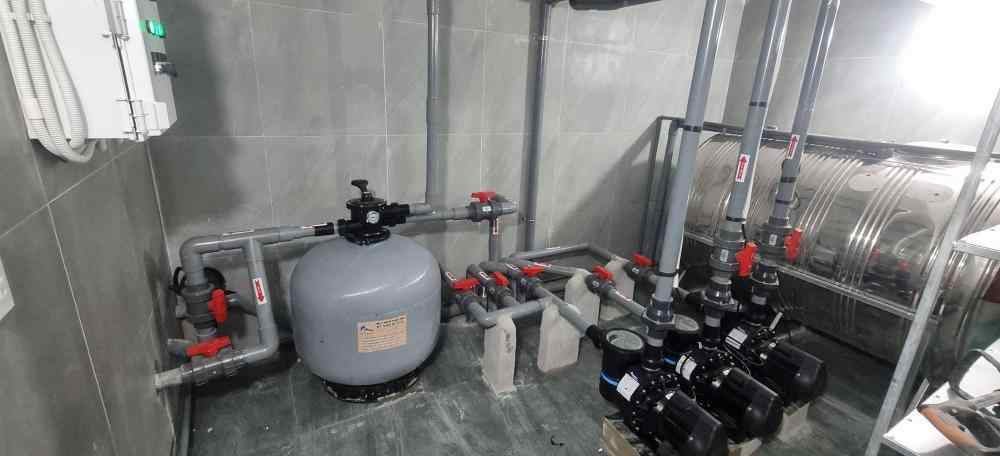 Cụm tay van đa chức năng trên bình lọc Emaux V Series và MFV Series