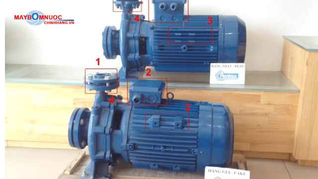 HÌNH ẢNH PHÂN BIỆT BƠM PENTAX CM THẬT - GIẢ