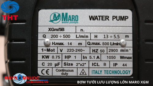 Ứng dụng bơm Maro tưới béc phun mưa