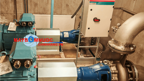 Lắp đặt bơm Pentax trên bệ đế thép