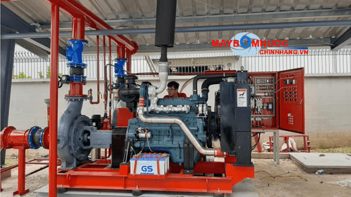 Lắp đặt bệ máy bơm