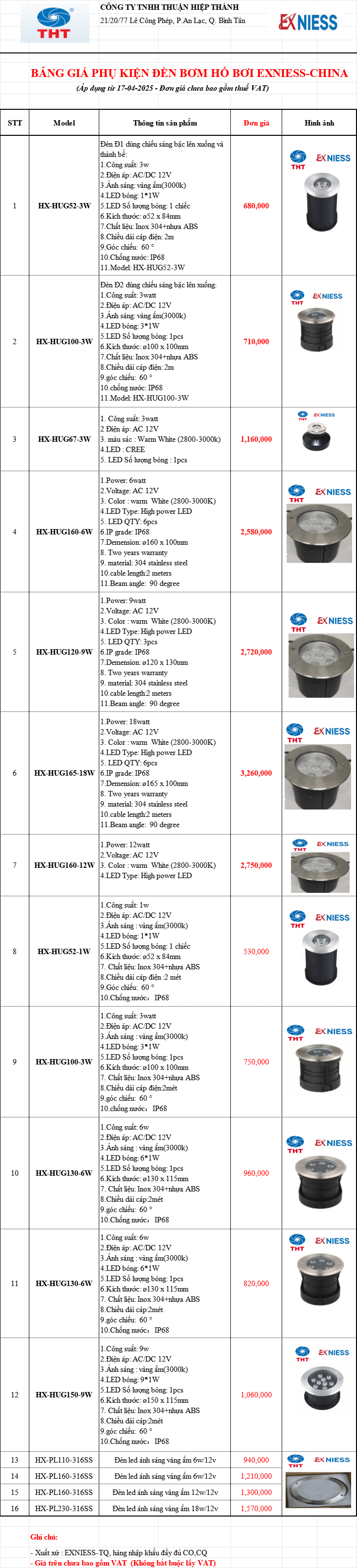 Bảng Giá Máy Bơm Hồ Bơi EXNIESS Chính Hãng Chiết Khấu Cao
