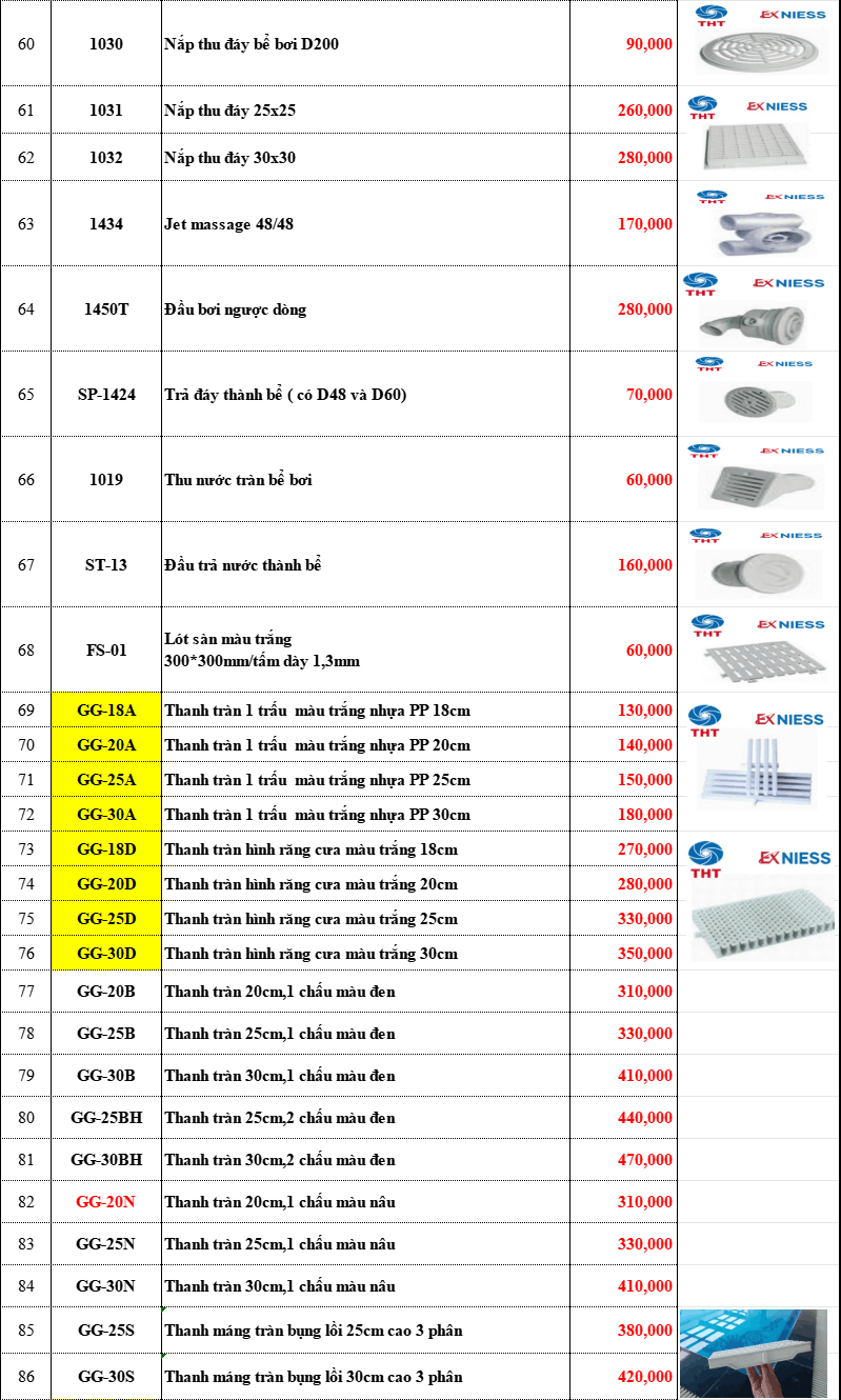 Bảng Giá Máy Bơm Hồ Bơi EXNIESS Chính Hãng Chiết Khấu Cao