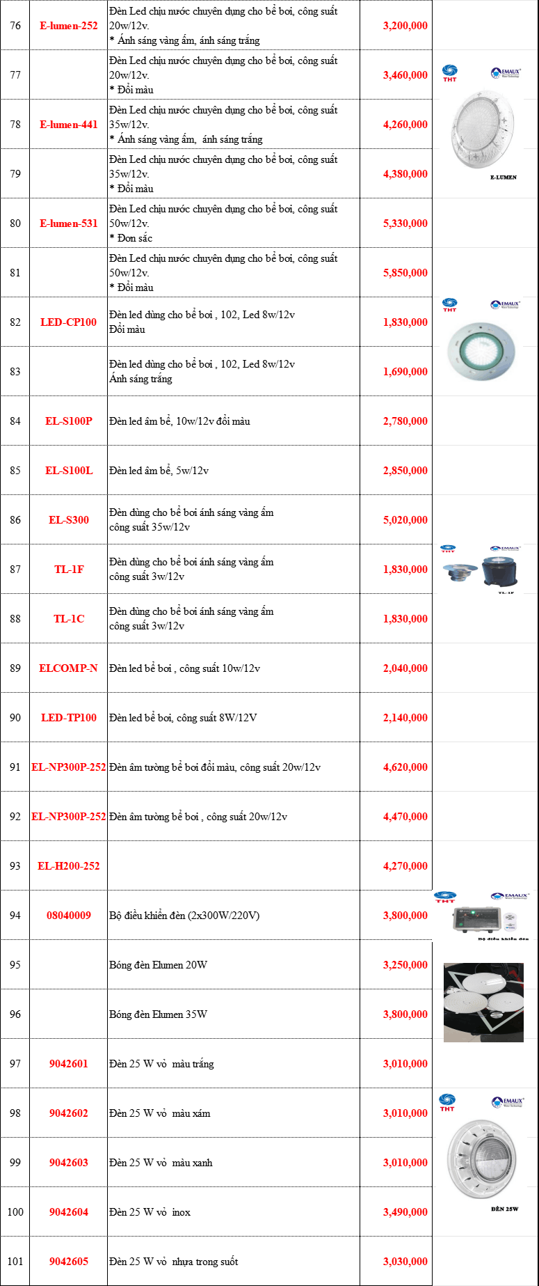 Bảng Giá Máy Bơm Hồ Bơi EMAUX Chính Hãng Chiết Khấu Cao