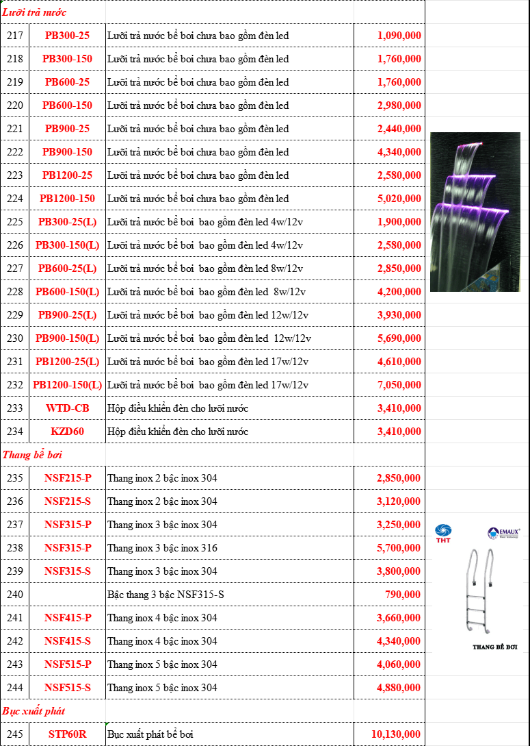 Bảng Giá Máy Bơm Hồ Bơi EMAUX Chính Hãng Chiết Khấu Cao