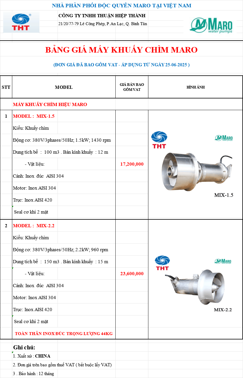  Bảng Giá Máy Bơm Nước Maro Chính Hãng Chiết Khấu Cao