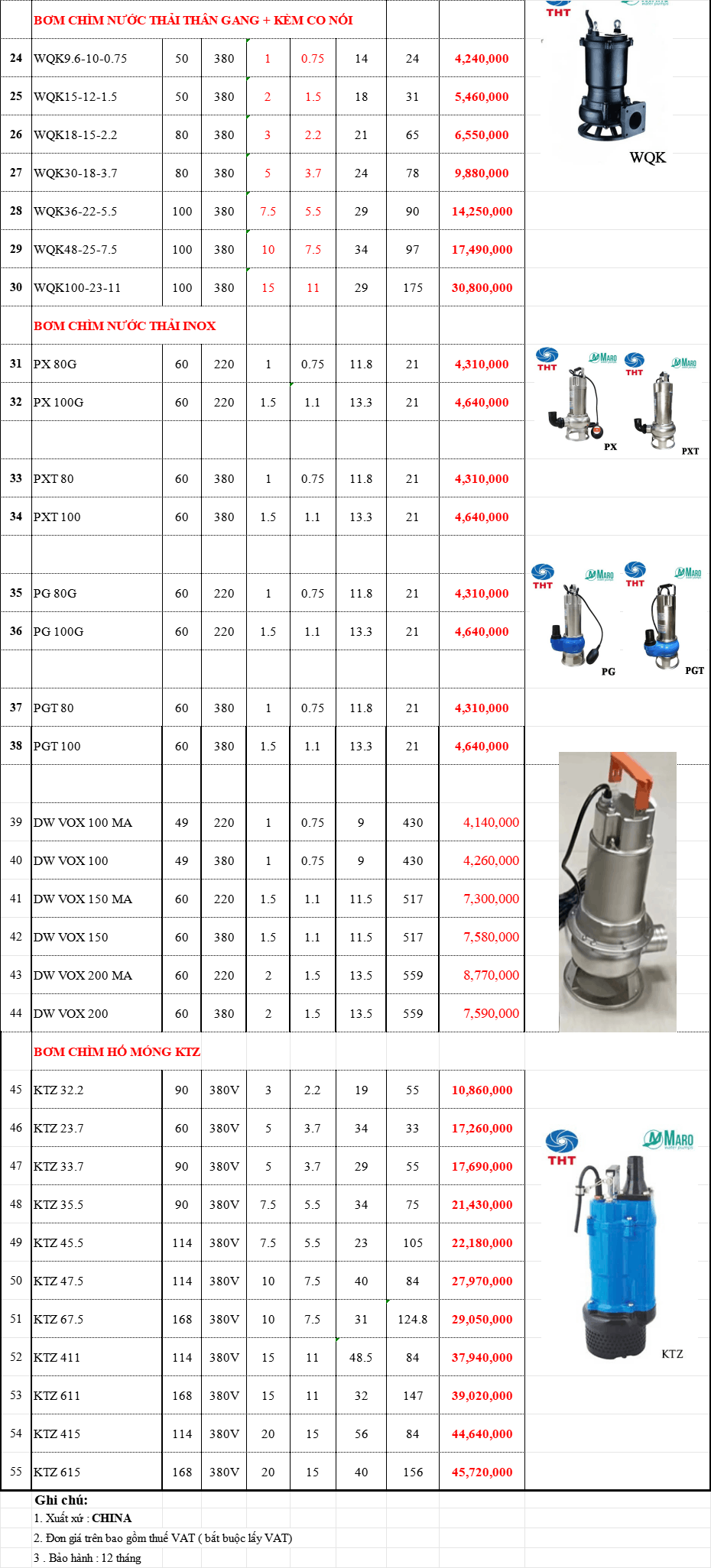  Bảng Giá Máy Bơm Nước Maro Chính Hãng Chiết Khấu Cao