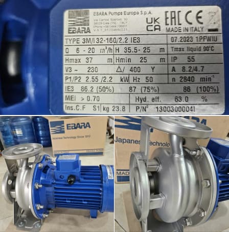 ẢNH THỰC TẾ VÀ DỰ ÁN DÒNG BƠM EBARA 3M CHÍNH HÃNG