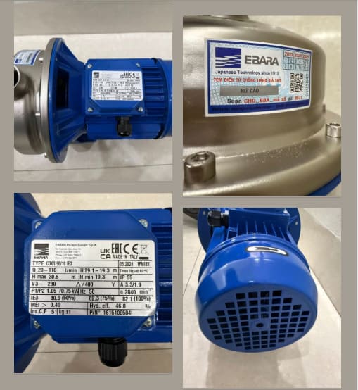 ẢNH THỰC TẾ DÒNG BƠM EBARA CDX VÀ 2CDX CHÍNH HÃNG