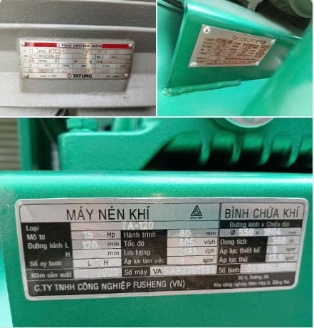 Máy nén khí Fusheng thực tế 6