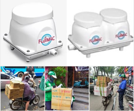 Máy sủi oxy Fujimac cho hồ cá Koi