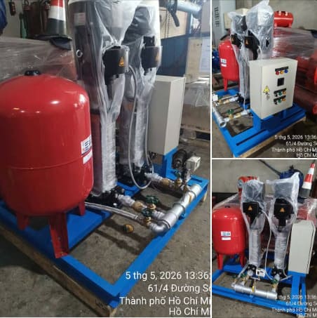 Bơm trục đứng Maro thực tế
