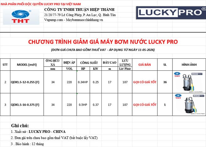 Thanh lý máy bơm chìm 4