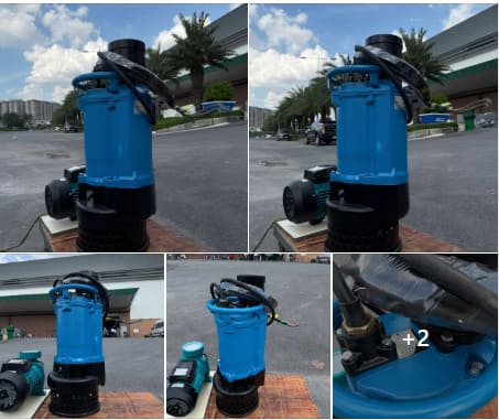 Máy bơm chìm hố móng Maro KTZ thực tế 3