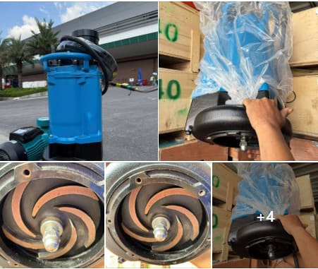 Máy bơm chìm hố móng Maro KTZ thực tế 4