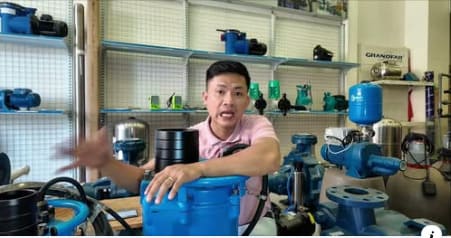 Máy bơm chìm hố móng Maro KTZ thực tế 6