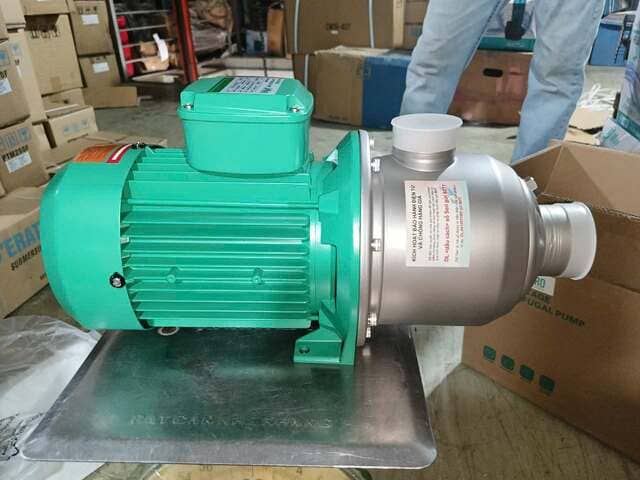 BƠM TRỤC NGANG ĐA TẦNG CÁNH INOX NƯỚC NÓNG MARO MH206 ( 1.5HP - 220V )