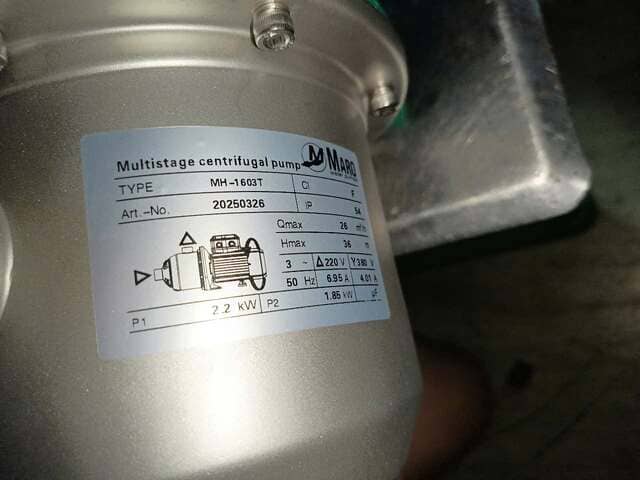Ảnh thực tế máy bơm đa tầng cánh inox Maro MH 3