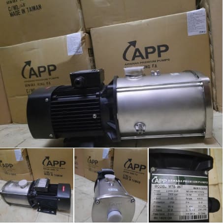 Ảnh thực tế máy bơm đa tầng cánh đầu inox APP MTS 6