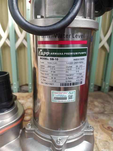 Ảnh thực tế máy bơm chìm inox APP SB 4